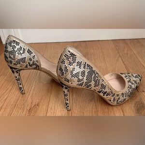 INC International Concepts Kenjay d’Orsay Crystal Animal Print 4” Pump. Size 7.5